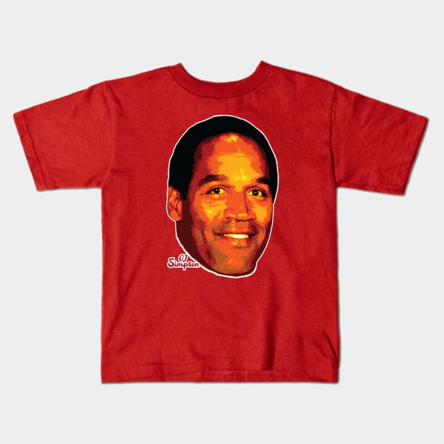 Vintage Oj Simpson Head Kids T-Shirt by Trendsdk